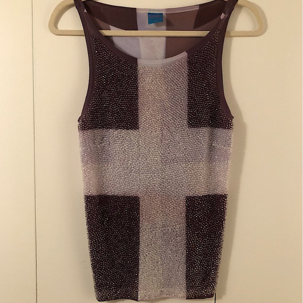 Trosman Churba amazing beaded cross top